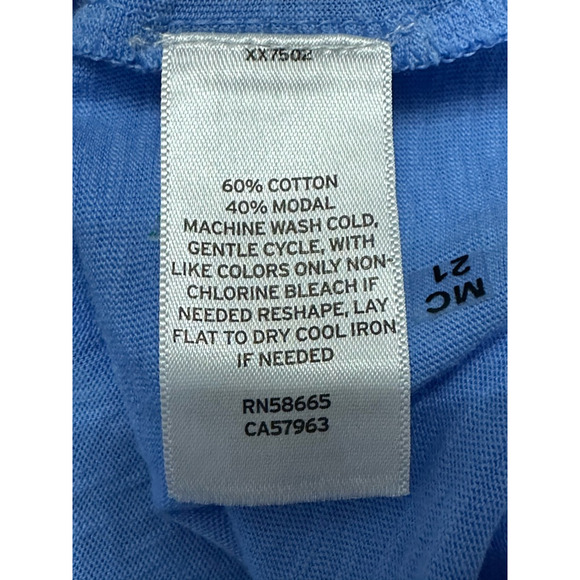 Caslon Casual T-Shirt Short Sleeves Scoop Neckline Soft Knit Blue Women's S NWT - Picture 9 of 9
